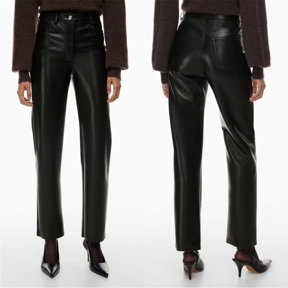 Wilfred Black Faux Leather Pants Melina Size 10